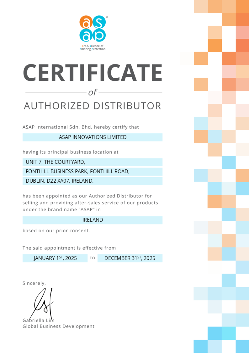 ASAP Innovations Cert - ASAP International